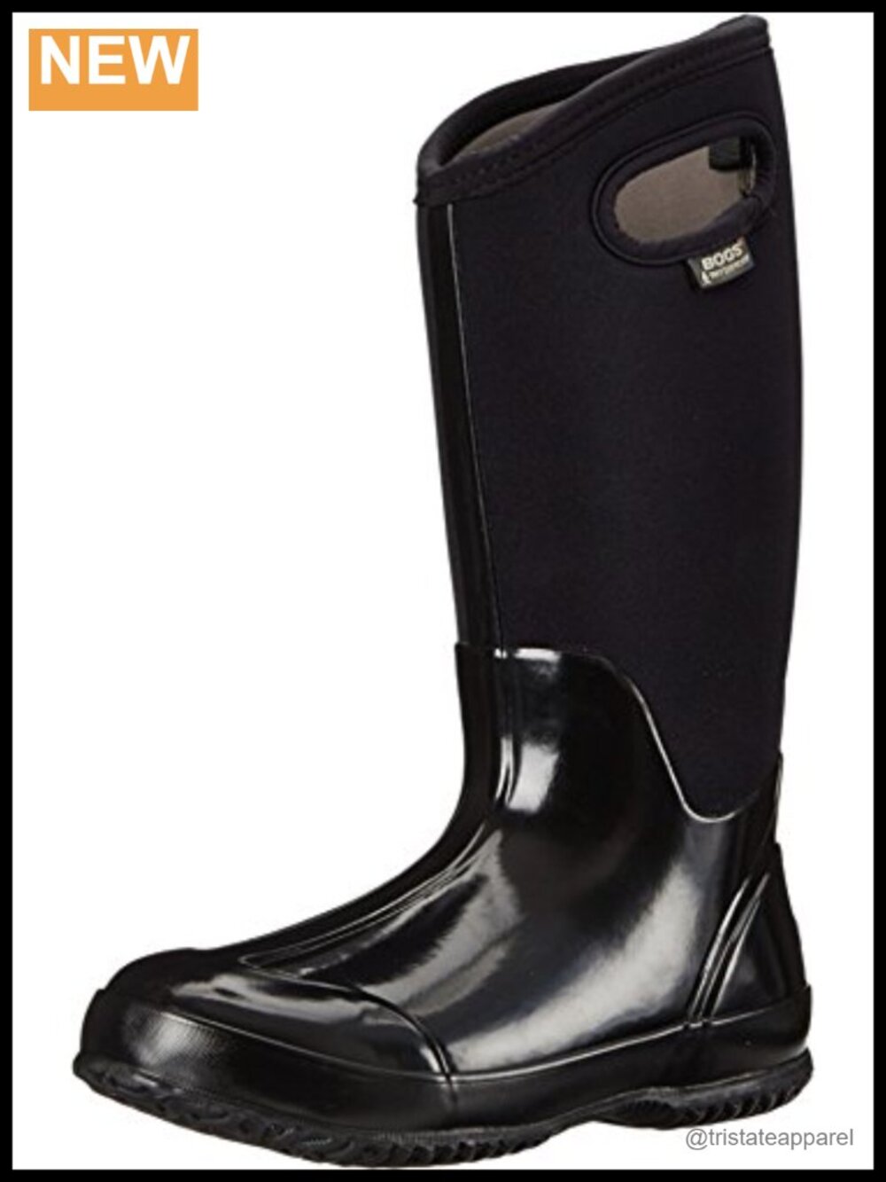 Classic High Handle Waterproof Insulated Rain Winter Snow Boot Rubber Round Toe